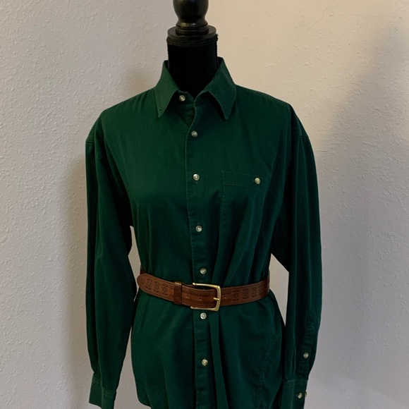 Pacific Club Dark Green Womens Blouse - Picture 2 of 5